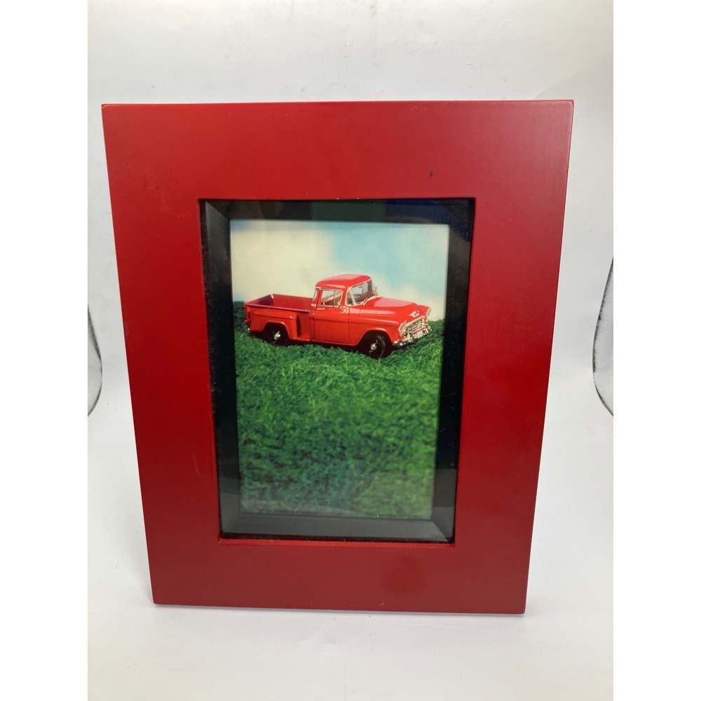 Red Picture Frame with Classic Red Truck Photo‎ Home Decor Tabletop 4x6